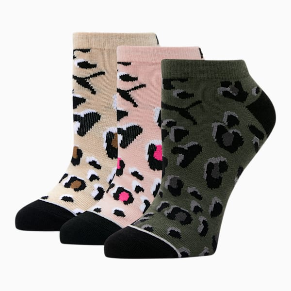 Women's Low Cut Socks [3 Pack], GREEN / BLACK, extralarge